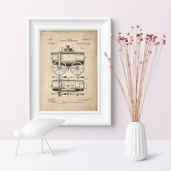 Plakat means for transporting beer - patent