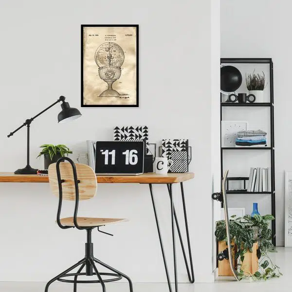 Plakat - Patent na zegar astronomiczny do gabinetu