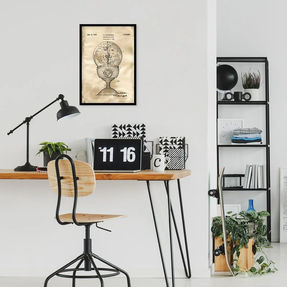 Plakat - Patent na zegar astronomiczny do gabinetu
