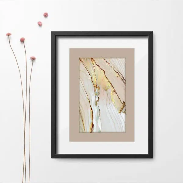 Plakat beżowy z abstrakcją