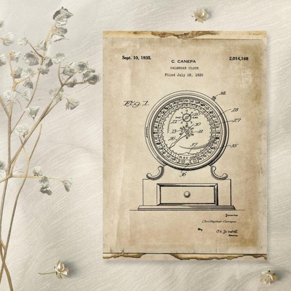 Plakat mechaniczny kalendarz