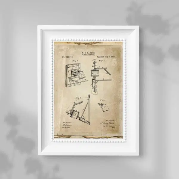 Plakat z urządzeniem obscura