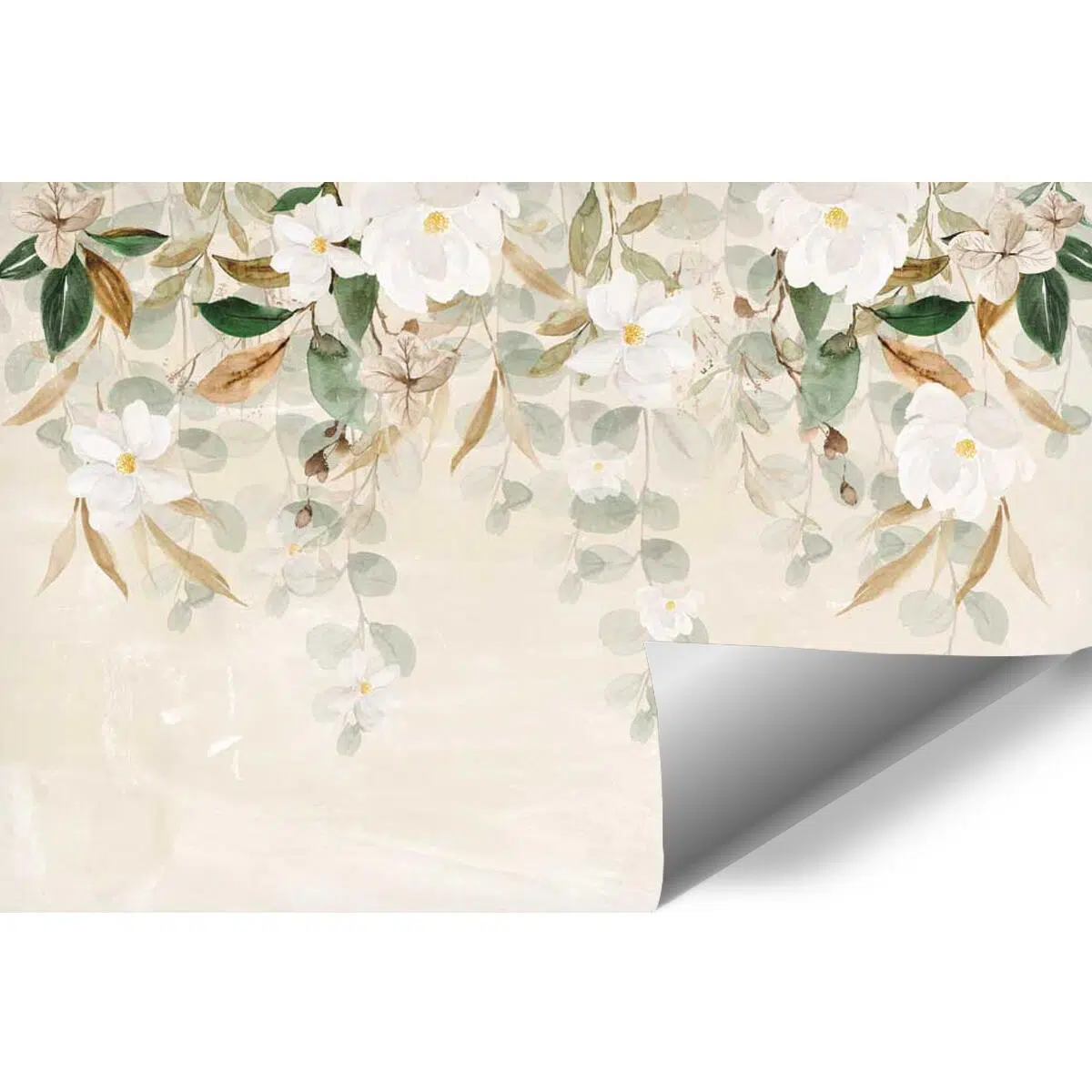 Fototapeta w białe kwiaty do sypialni