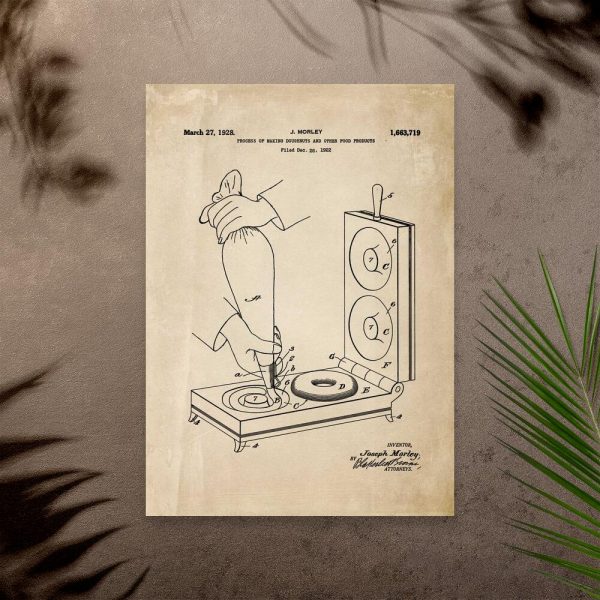 Plakat certyfikat na urządzenie do pieczenie pączków