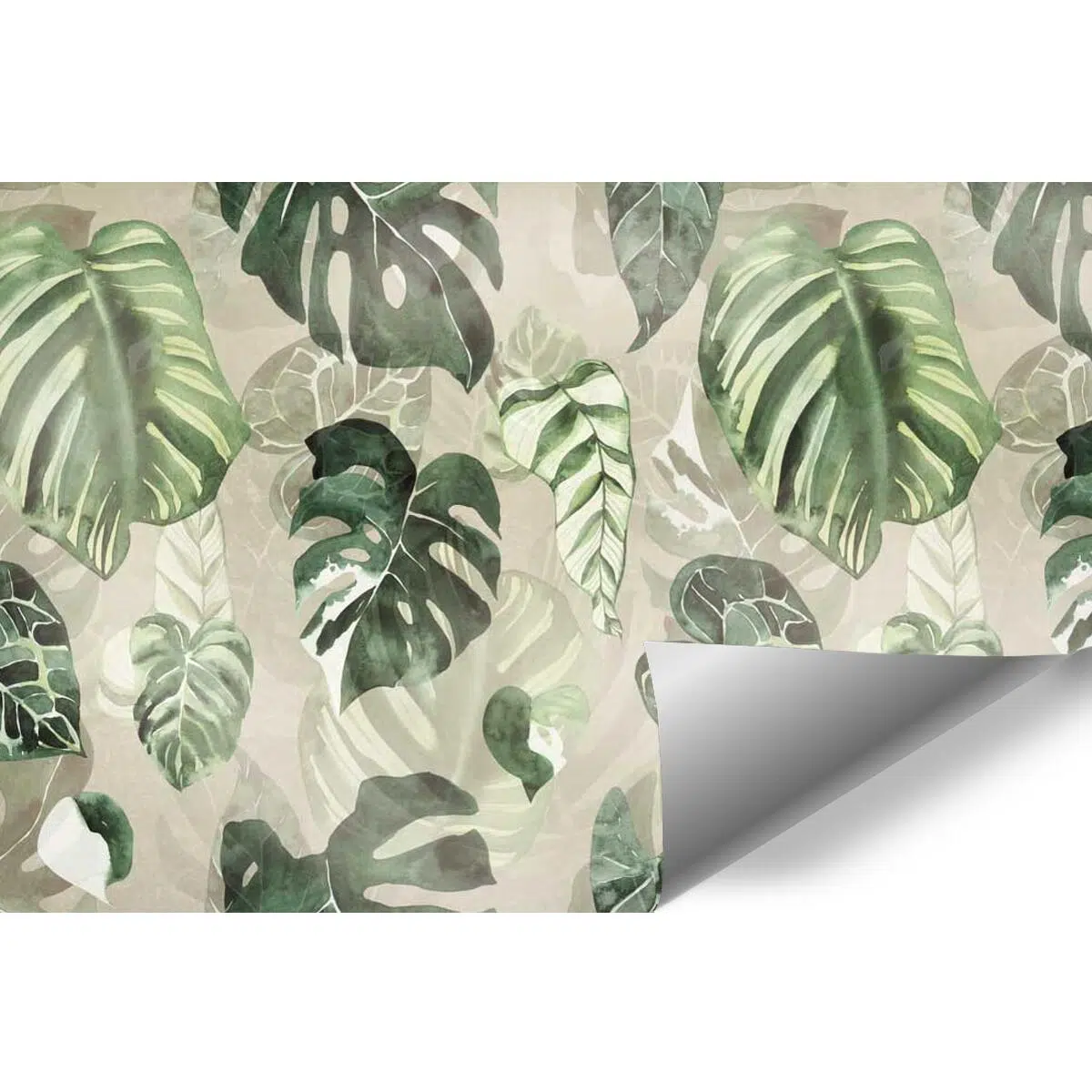 Fototapeta z zielonymi liśćmi do przedpokoju