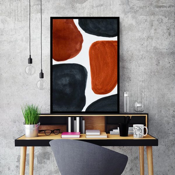 Abstrakcyjny plakat z plamami do gabinetu