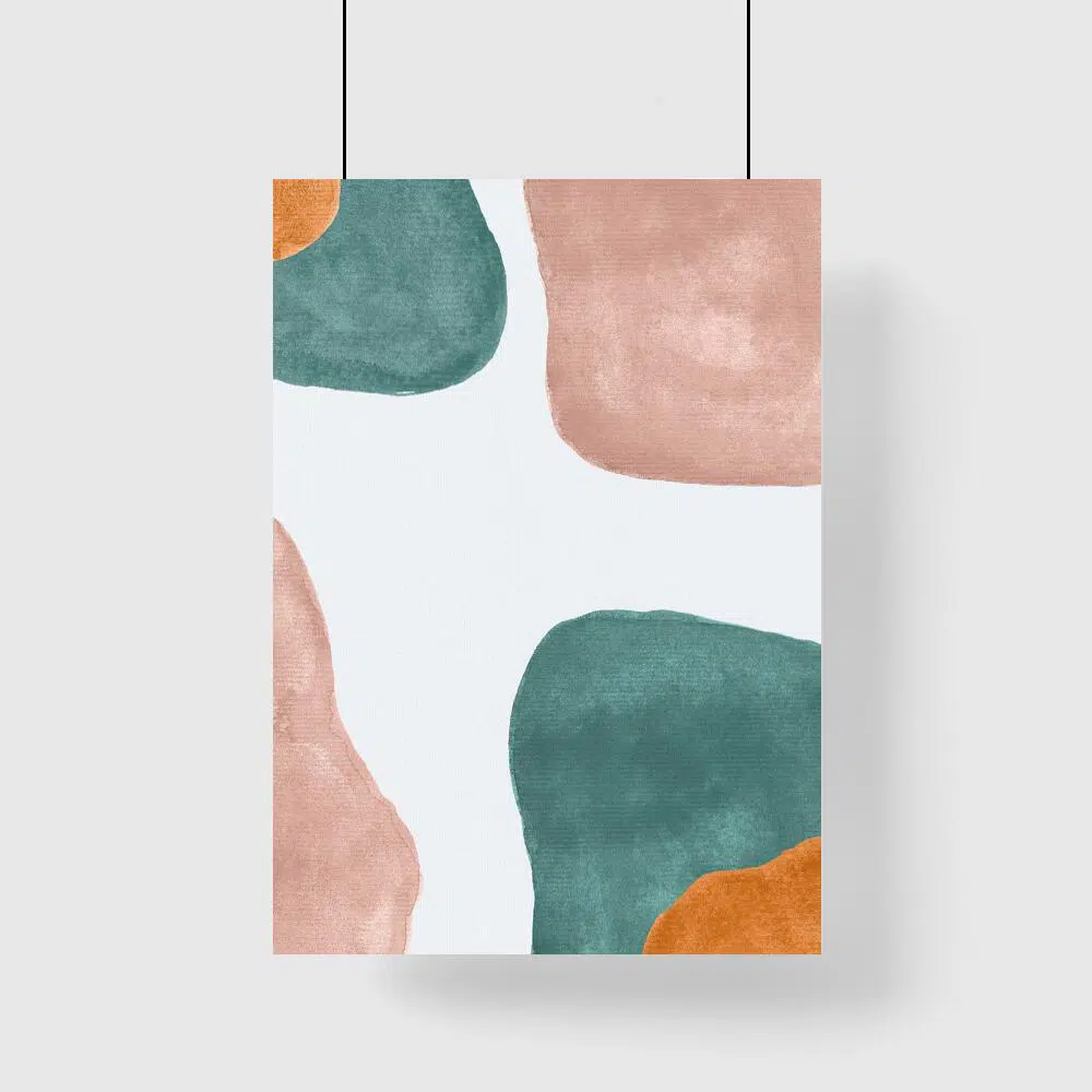 Plakat z pastelową abstrakcją do biura