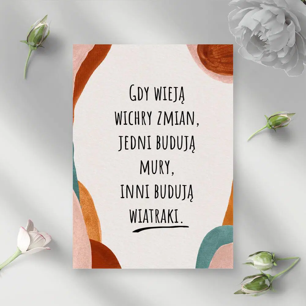 Plakat z życiową sentencją do sypialni