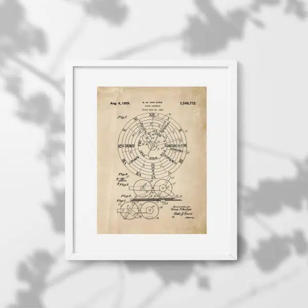 Plakat z prototypem kalendarza mechanicznego