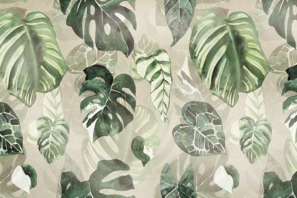 Fototapeta z zielonymi liśćmi