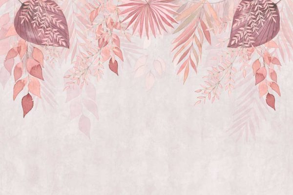 Kompozycja różowych liści - tapeta