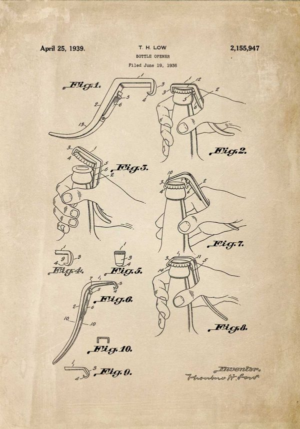 Patent na otwieracz - afisz