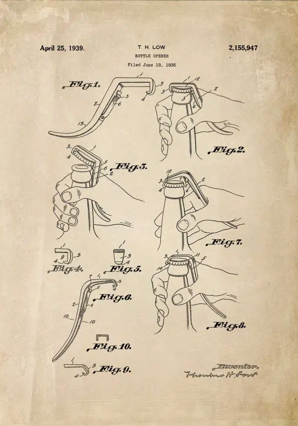 Patent na otwieracz - afisz