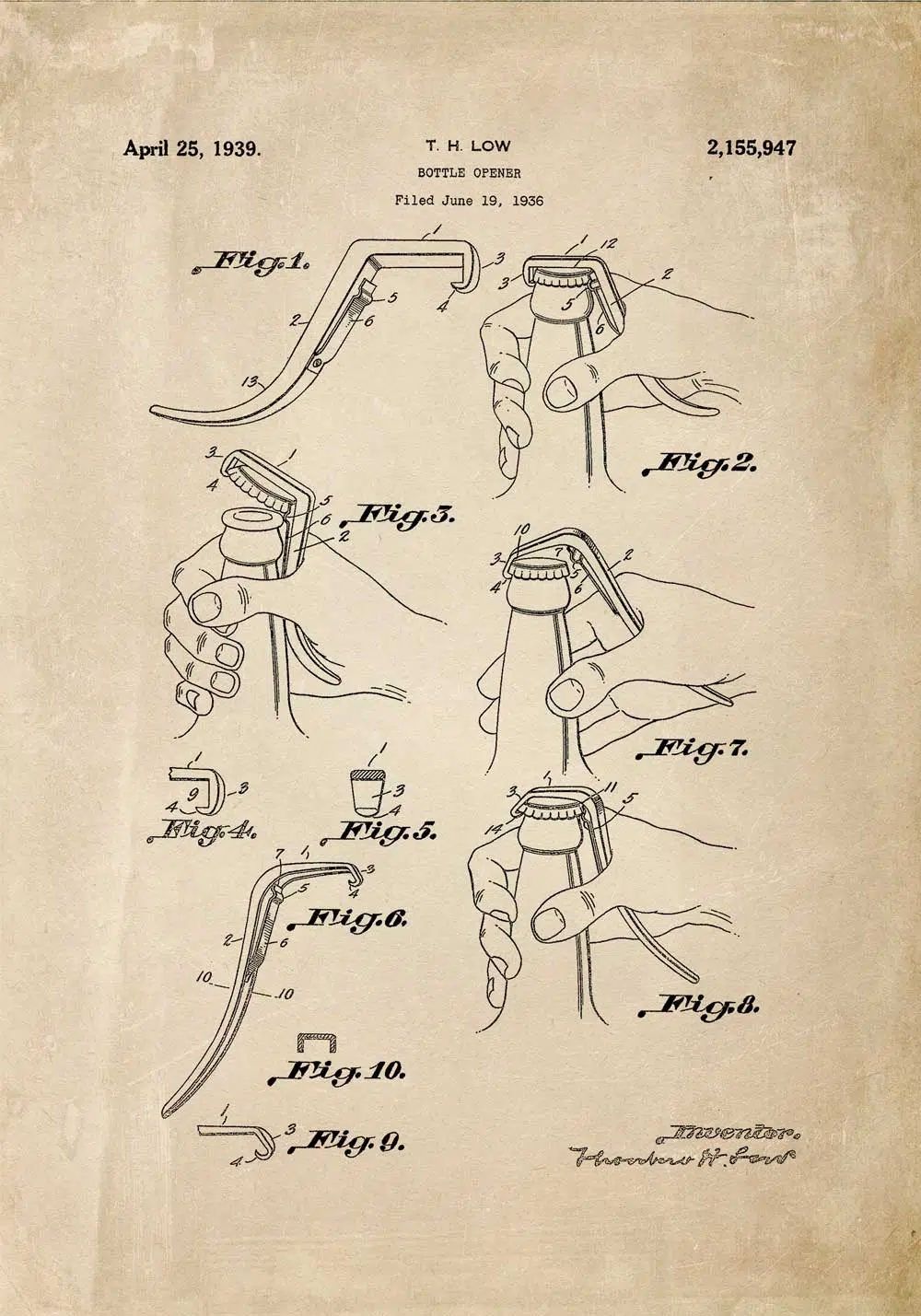 Patent na otwieracz - afisz