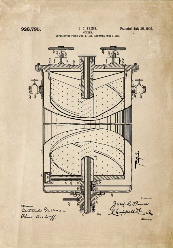 Plakat kuchenka gazowa - wynalazek