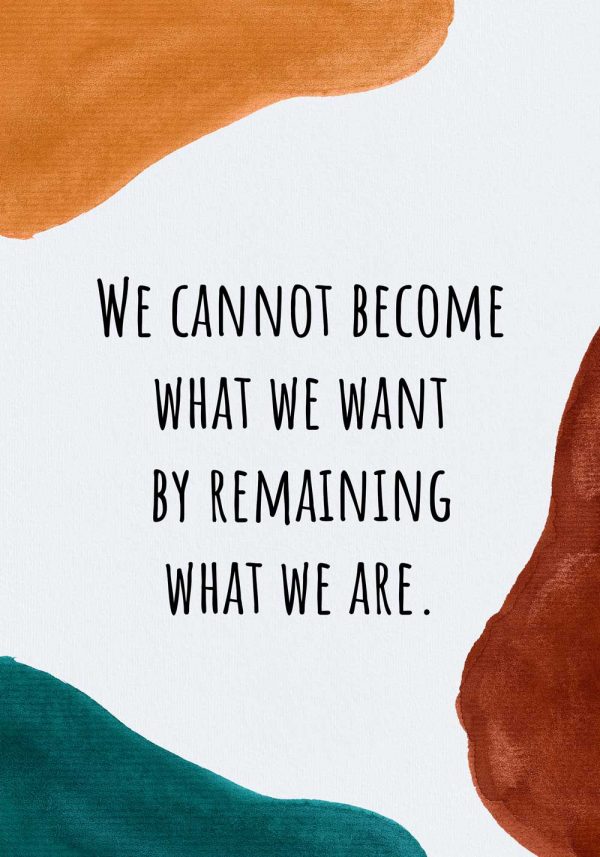 Plakat z angielską sentencją