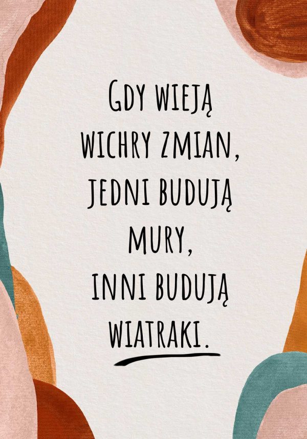 Plakat z życiową sentencją