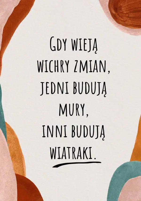 Plakat z życiową sentencją
