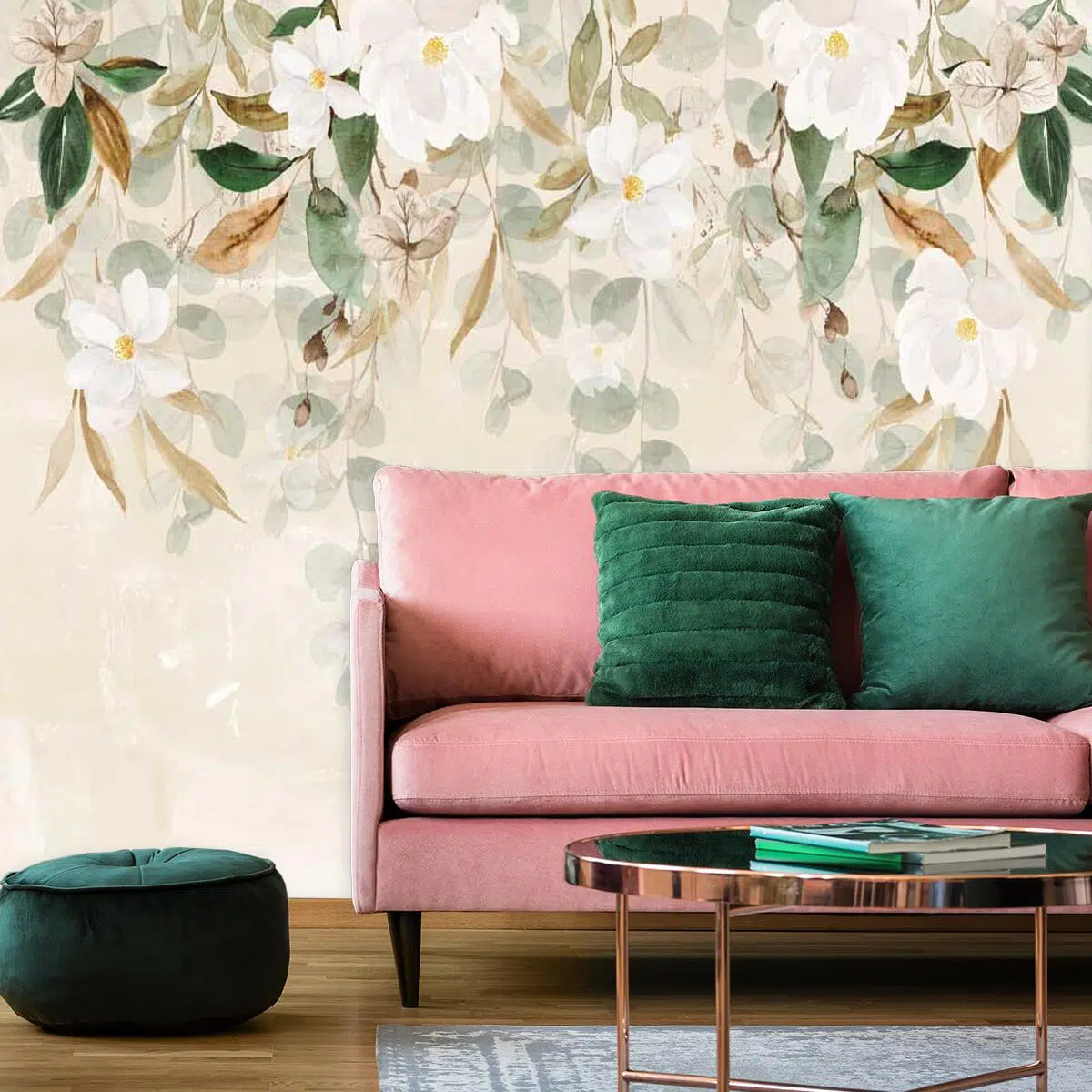 Fototapeta w białe kwiaty do salonu