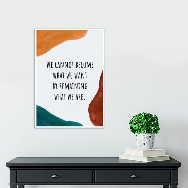 Plakat z angielską sentencją do gabinetu