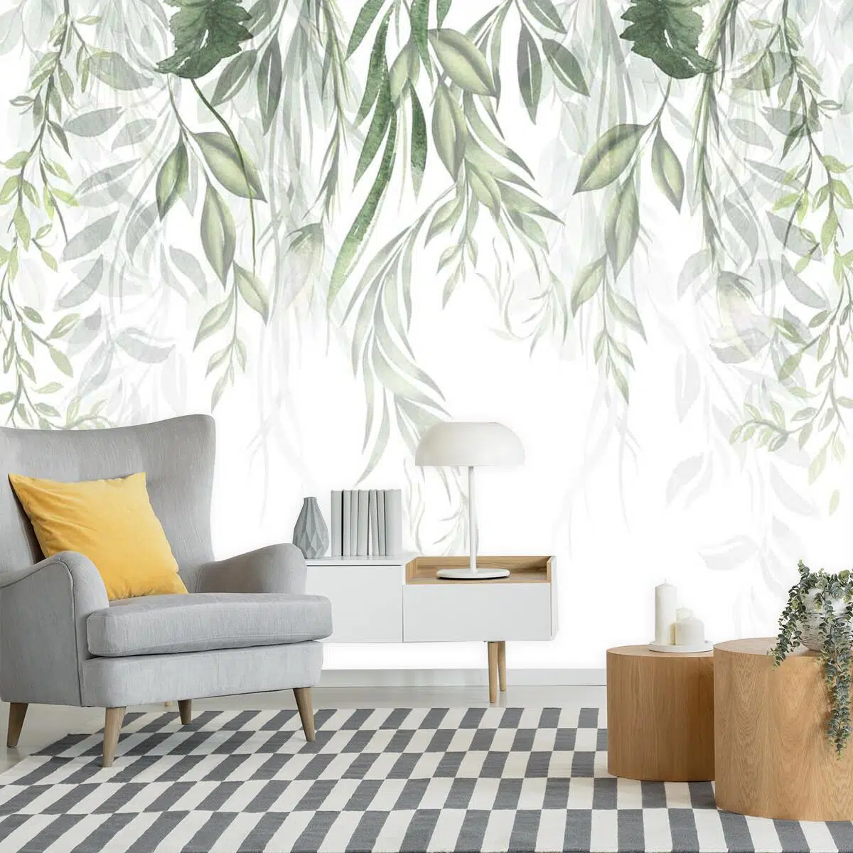 Fototapeta z roślinami w zielonym kolorze