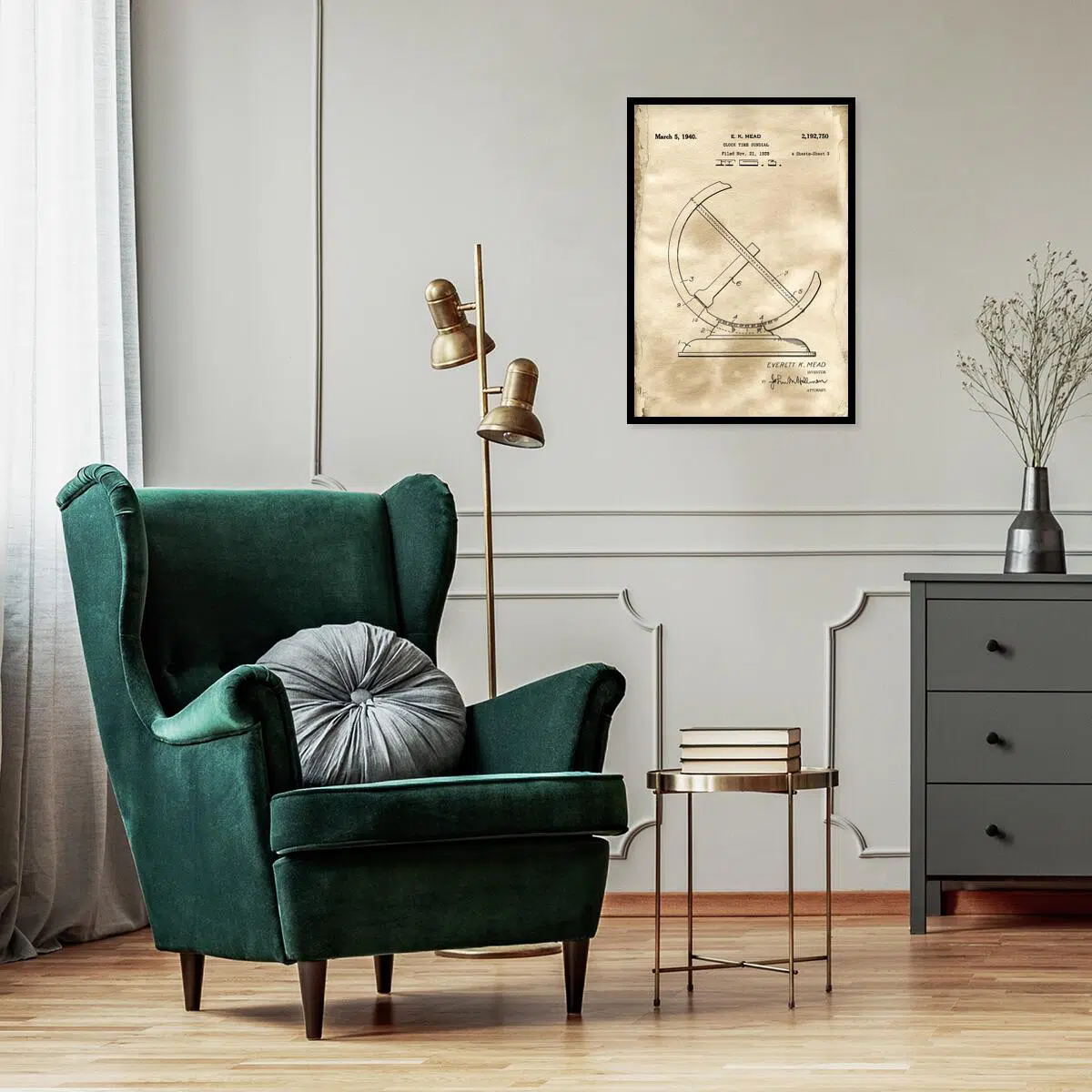 Plakat - Patent na zegar słoneczny do sypialni