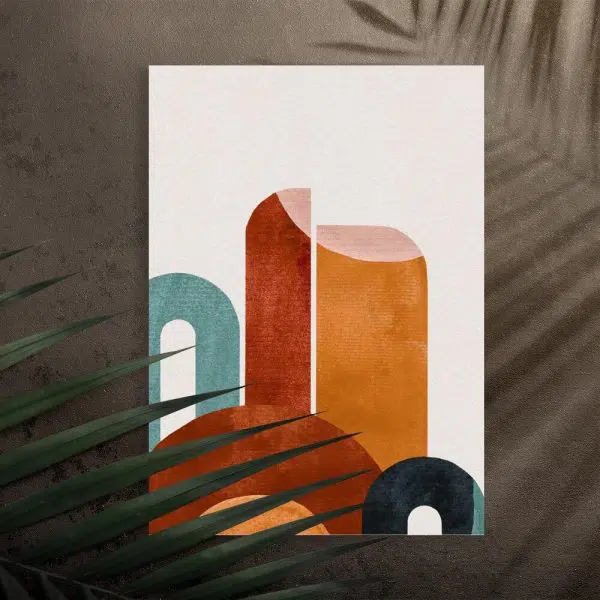 Abstrakcja na plakacie do powieszenia w biurze