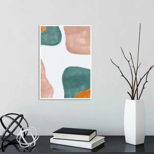 Plakat z pastelową abstrakcją do przedpokoju