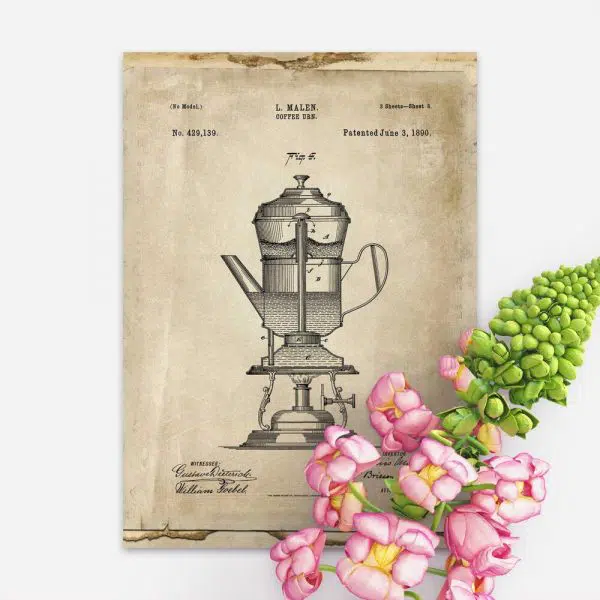 Plakat projekt ekspresu do kawy