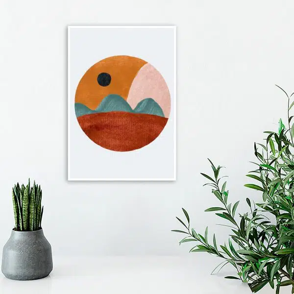 Plakat - Abstrakcyjny krajobraz do przedpokoju