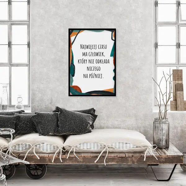 Plakat z mądrością życiową do gabinetu