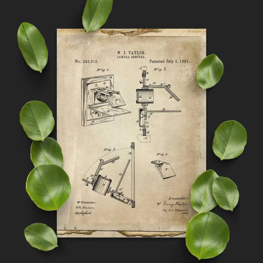 Plakat z kamerą obscura