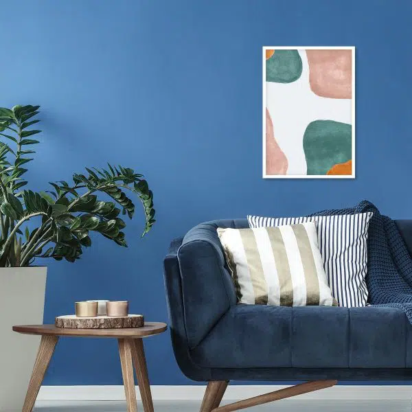 Plakat z pastelową abstrakcją do salonu
