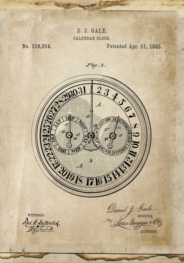 Kalendarzowy zegar - poster