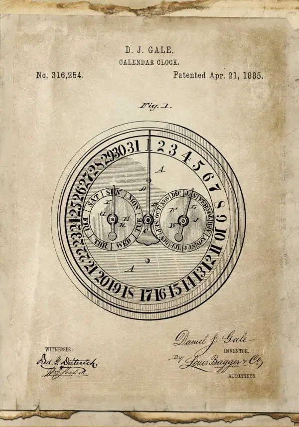 Kalendarzowy zegar - poster