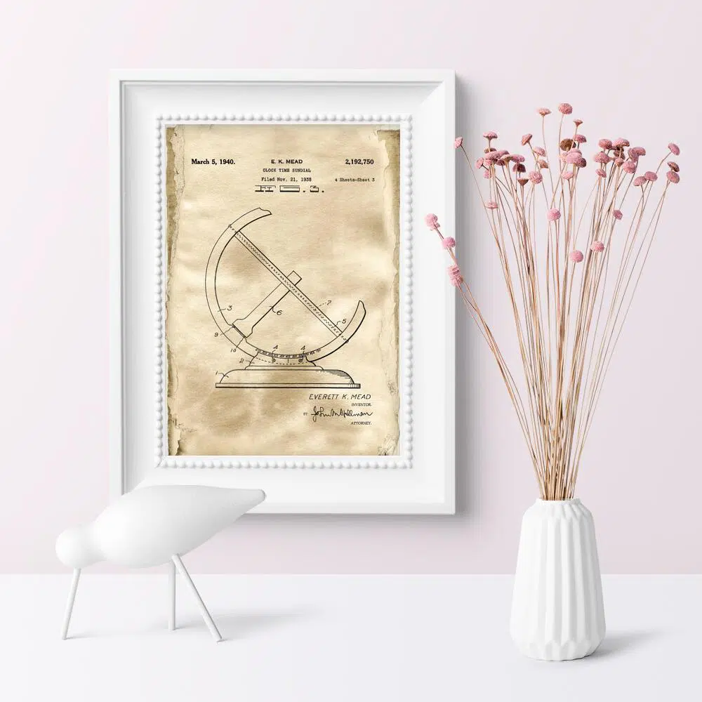 Plakat - Patent na zegar słoneczny do szkoły