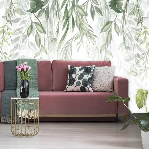 Tapeta z motywem zielonych roślin