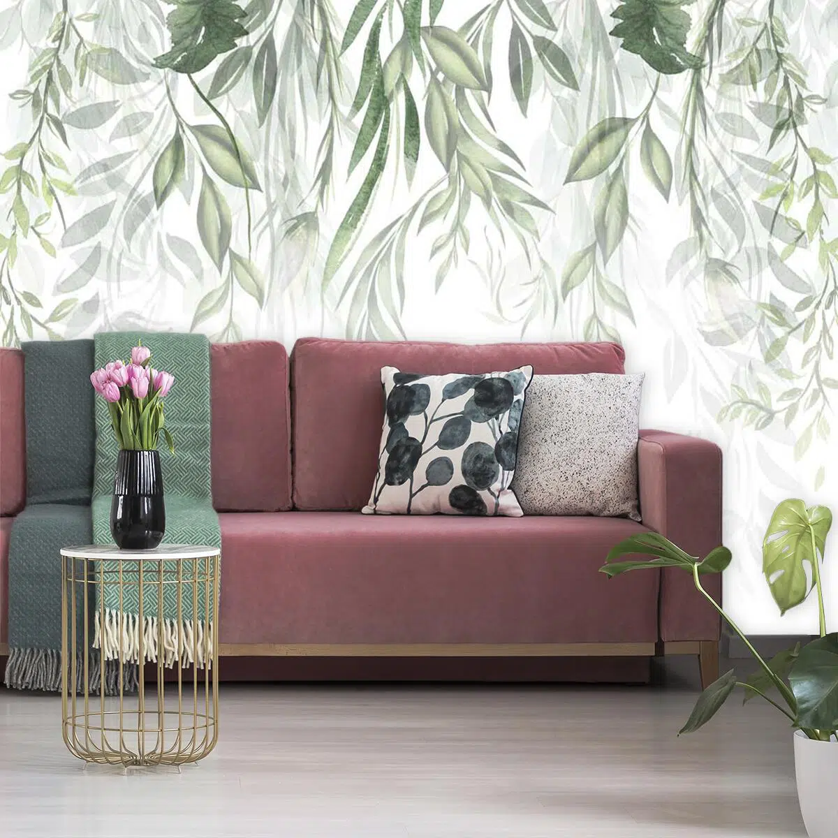 Tapeta z motywem zielonych roślin