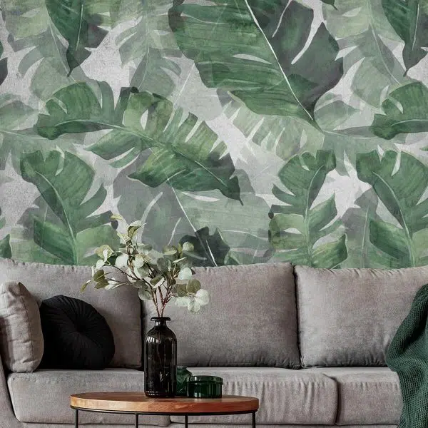 Fototapeta liście egzotyczne o zielonej barwie