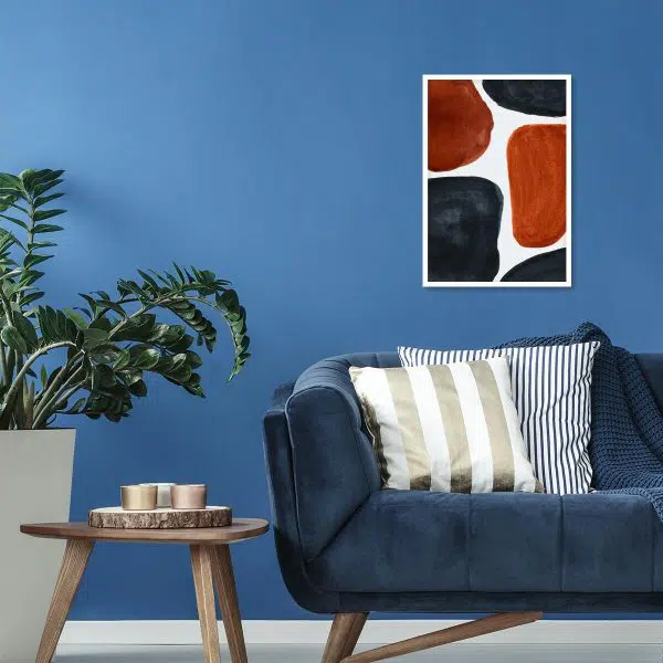 Abstrakcyjny plakat z plamami do salonu