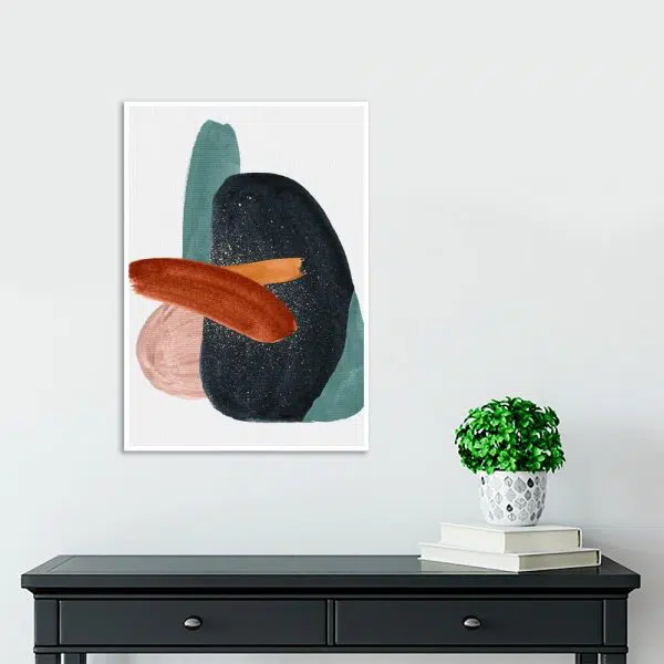 Plakat z artystycznymi plamami do przedpokoju