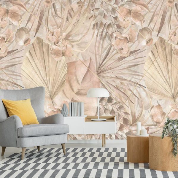 Artystyczna fototapeta - Palmowe liście do gabinetu