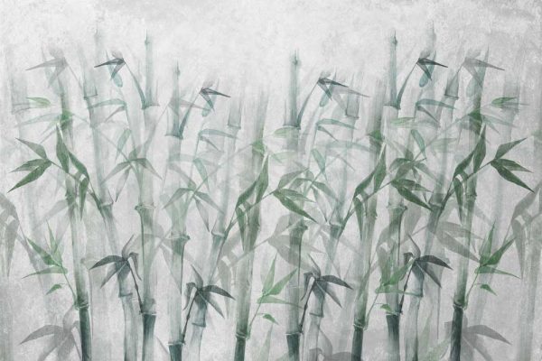 Artystyczna fototapeta w bambusy do pokoju młodzieżowego