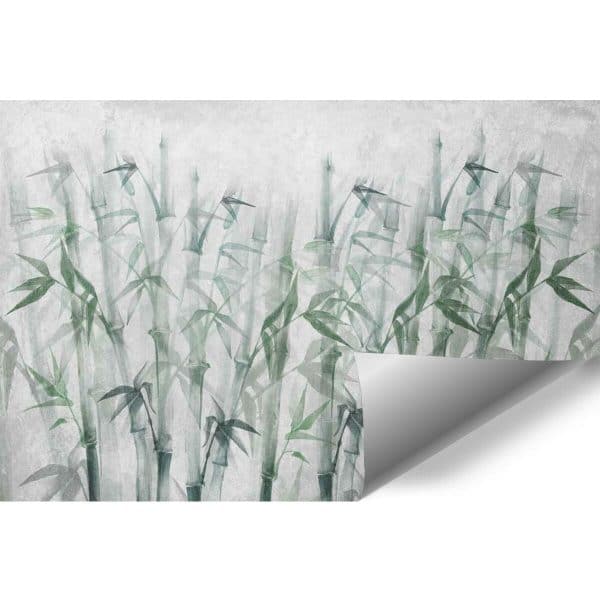 Artystyczna fototapeta w bambusy na klatkę schodową