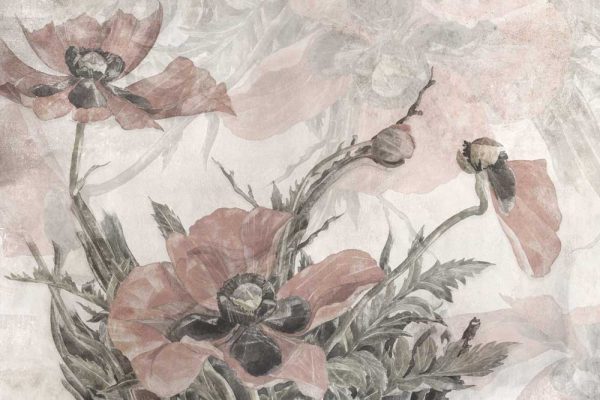 Artystyczna fototapeta z makiem