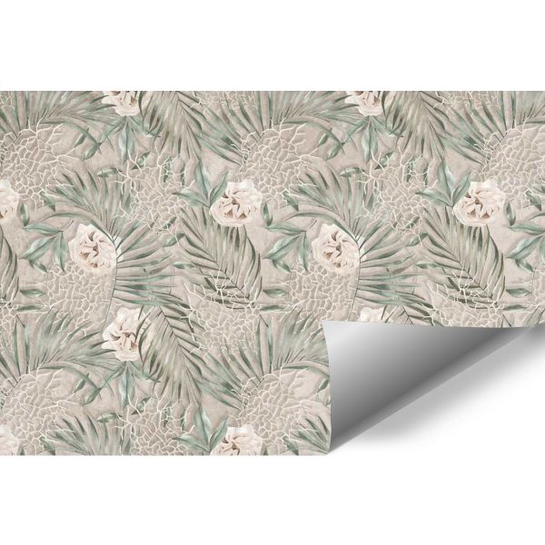 Botaniczna fototapeta z różą do gabinetu