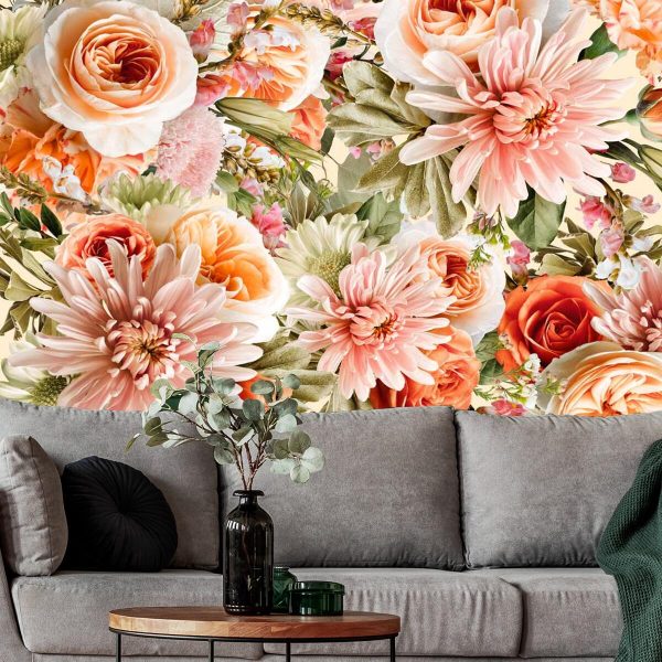 Foto-tapeta botaniczna z różami do salonu