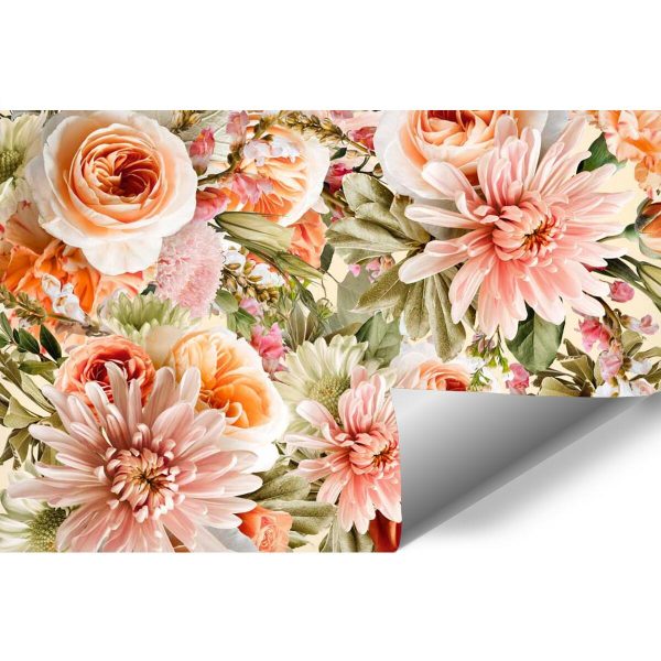 Foto-tapeta botaniczna z różami do sypialni