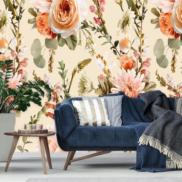 Fototapeta w barwne kwiaty do przedpokoju