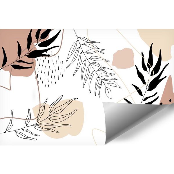 Fototapeta z abstrakcjami i listkami